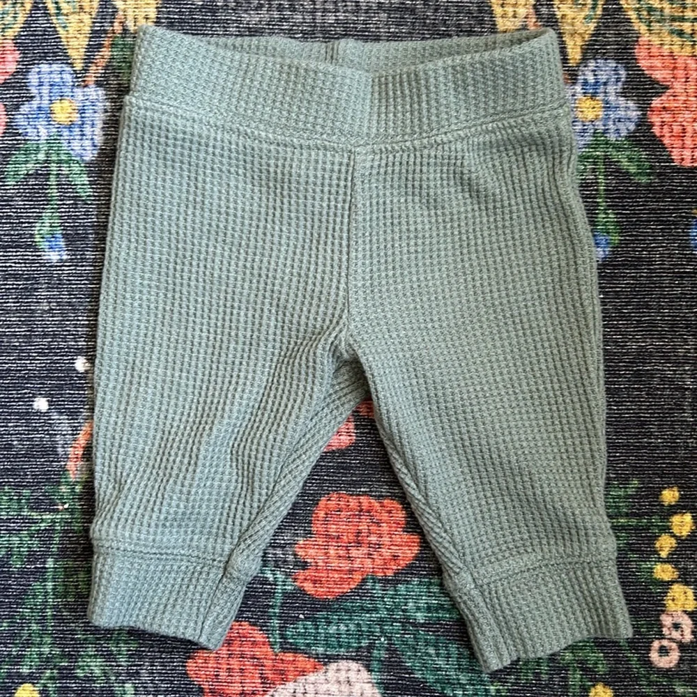 Carters Little Planet 2-Pack Waffle Knit Baby Pants, Size 3 Months